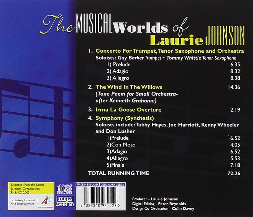 The Music of Laurie Johnson ローリー・ジョンソン The Music of Laurie Johnson Volume 2: The Professionals